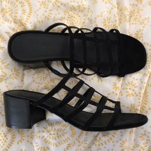 UO Black Lattice Mule